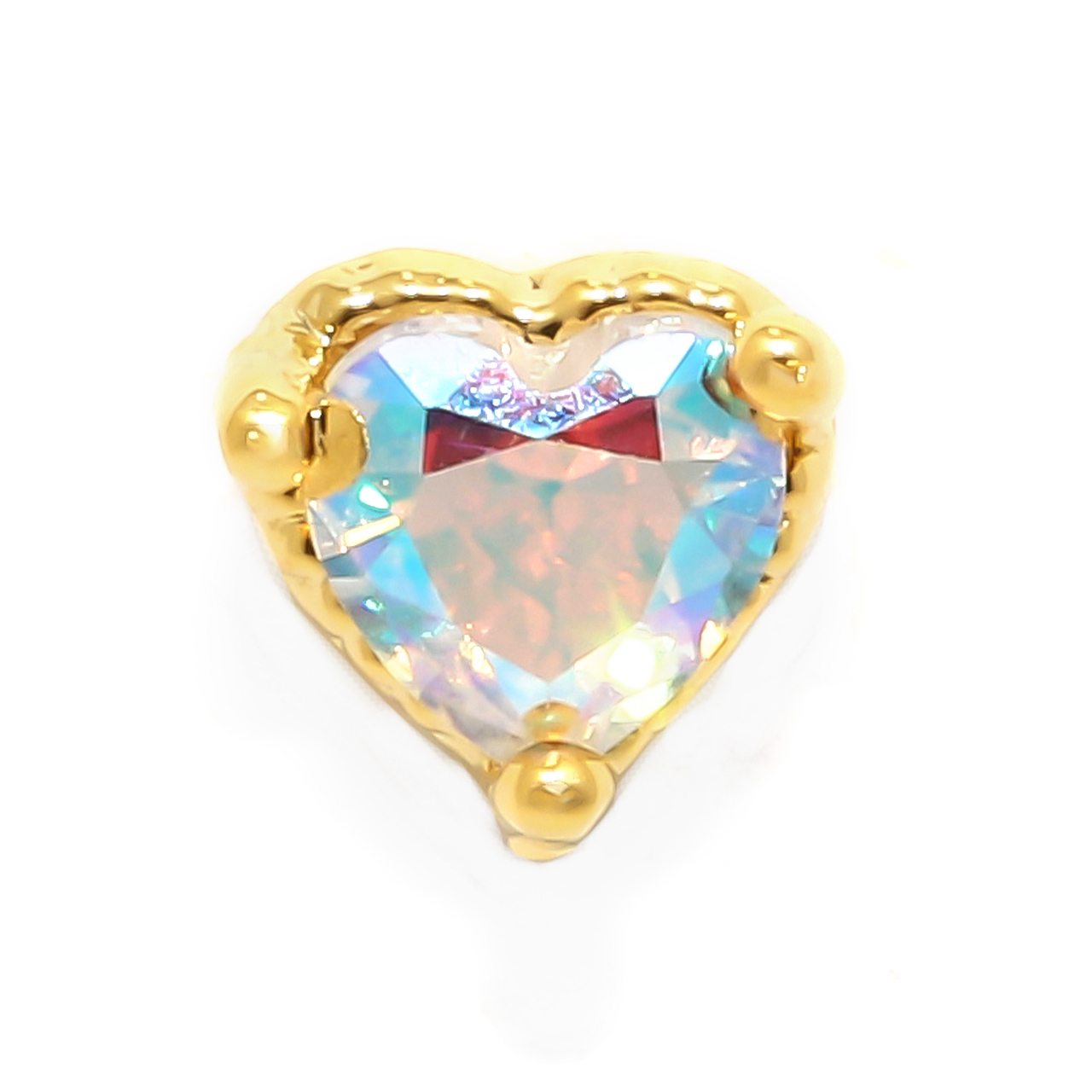 凛 RIN ボディピアス 16G 軟骨 ハート 星 キラキラ オーロラ ジュエル