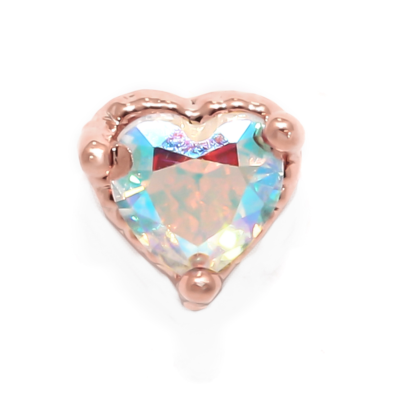 凛 RIN ボディピアス 16G 軟骨 ハート 星 キラキラ オーロラ ジュエル