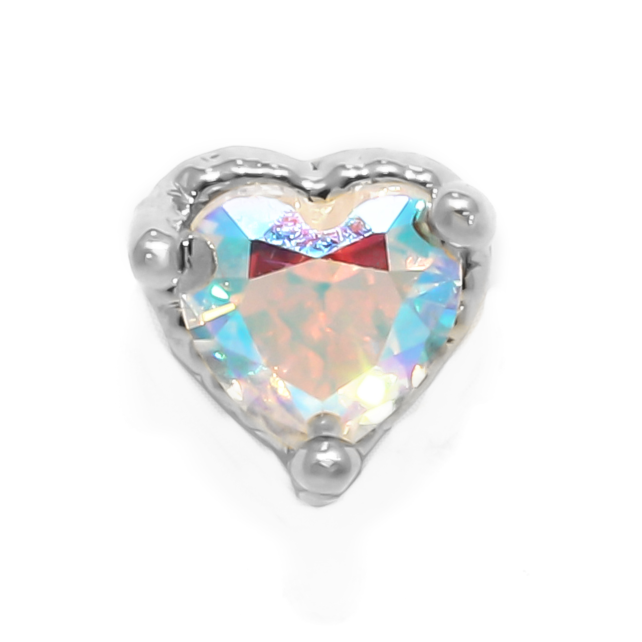 凛 RIN ボディピアス 16G 軟骨 ハート 星 キラキラ オーロラ ジュエル