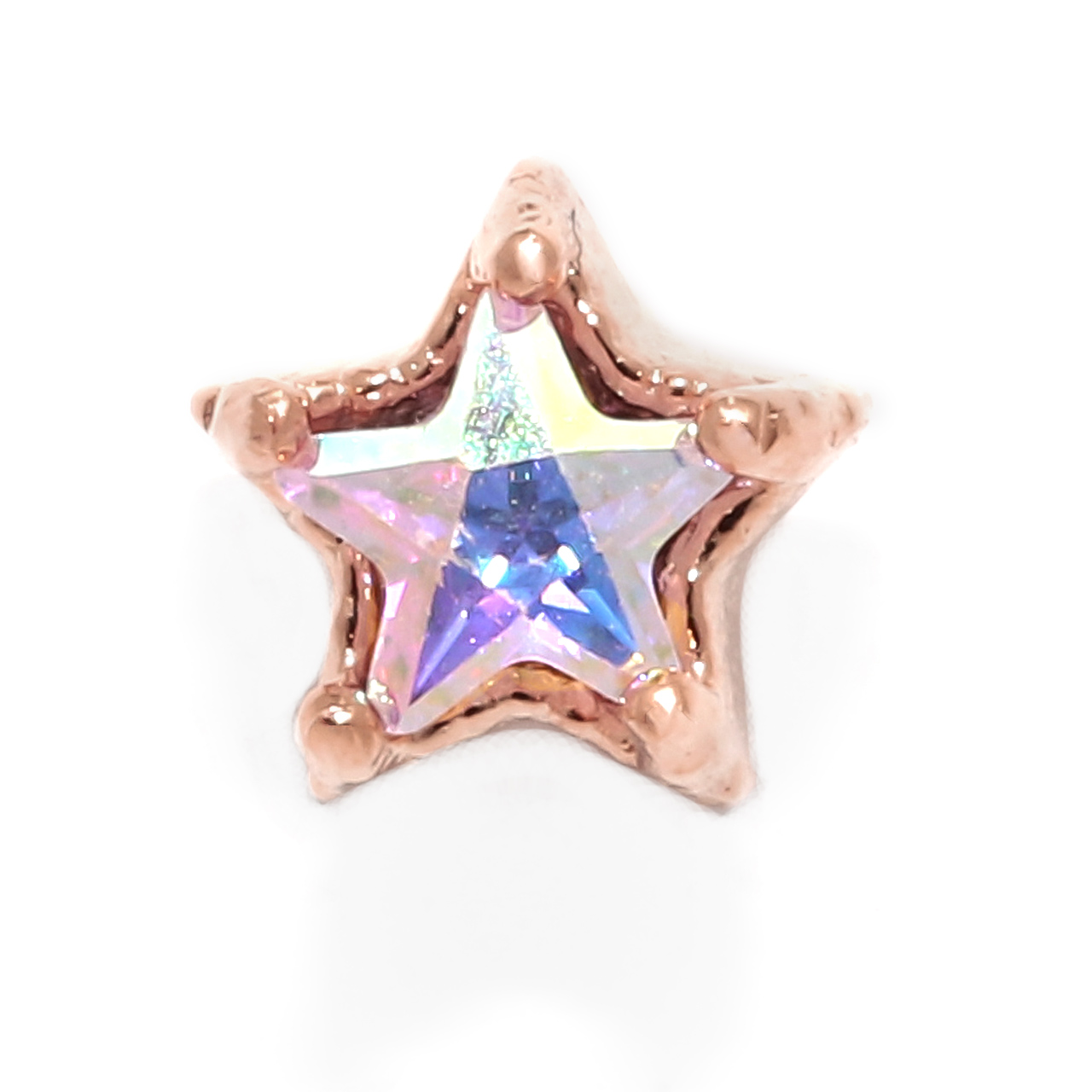 凛 RIN ボディピアス 16G 軟骨 ハート 星 キラキラ オーロラ ジュエル