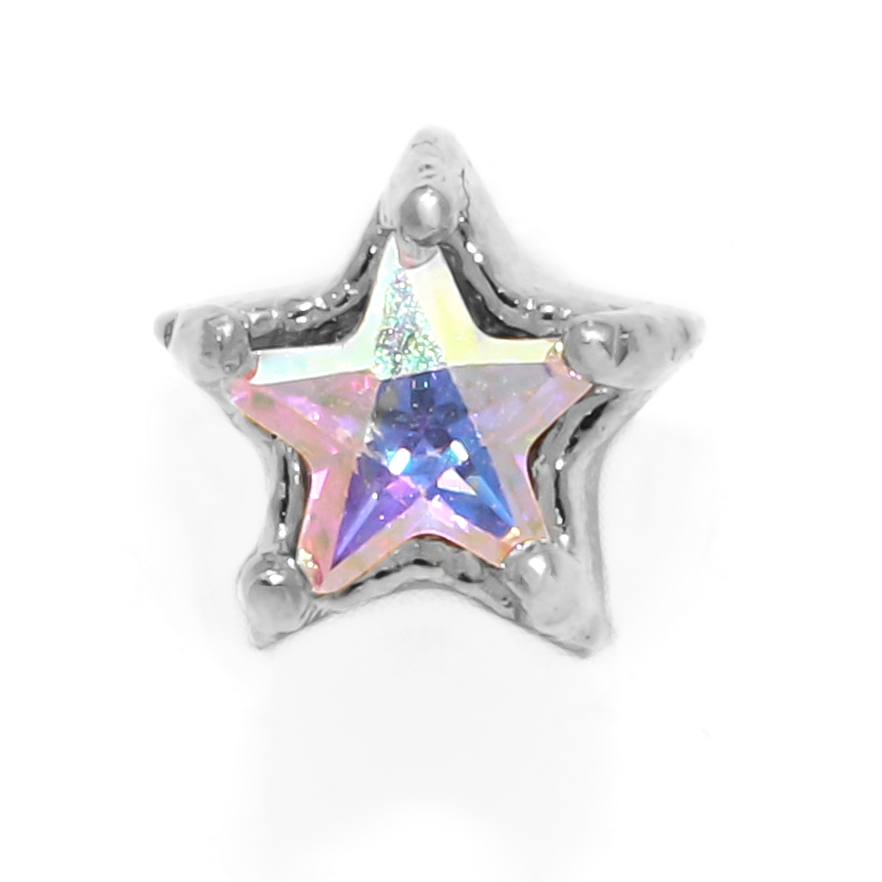 凛 RIN ボディピアス 16G 軟骨 ハート 星 キラキラ オーロラ ジュエル