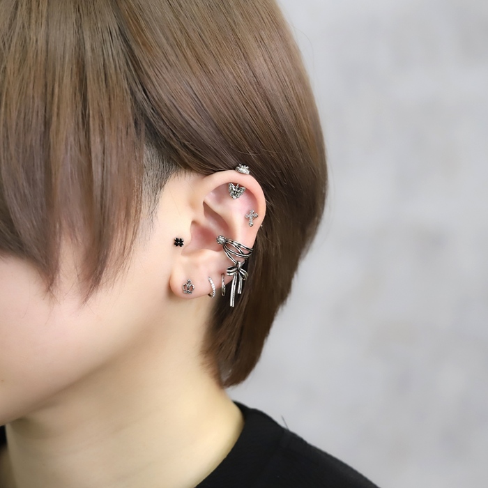 ☆あさり☆様 リクエスト 10点 まとめ商品 ピアス 凛 RIN 軟骨ピアス 16G ボディピアス リボン バレエコア シールド