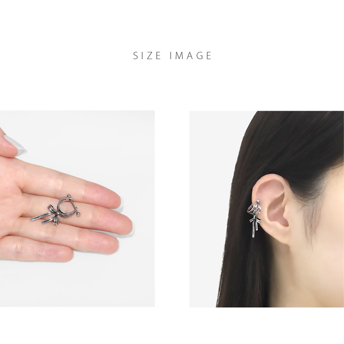 凛 RIN 軟骨ピアス 16G ボディピアス リボン バレエコア シールド