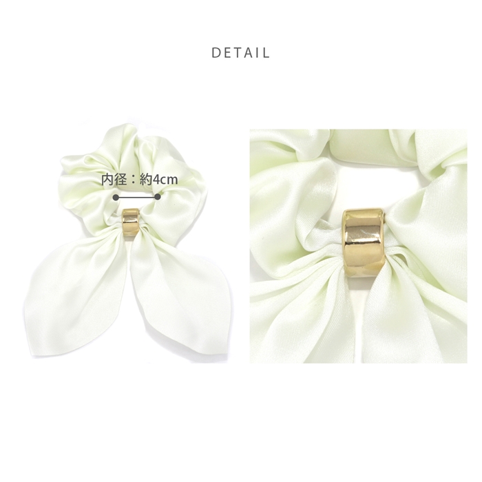 ヘアゴム 大きめ シュシュ リボン おしゃれ ヘアアクセサリー サテン生地 なめらか まとめ髪 20代 30代 40代 50代 | 凛 RIN | 14