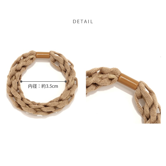 ヘアゴム おしゃれ ヘアアクセサリー アクセサリー 編み ロープ 太め 伸縮ゴム まとめ髪 カジュアル ヘア 40代 | 凛 RIN | 13