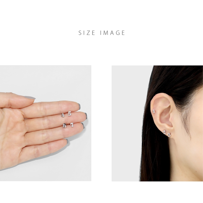 凛 RIN 軟骨ピアス 16G ナンバー ボディピアス 数字 ジュエル