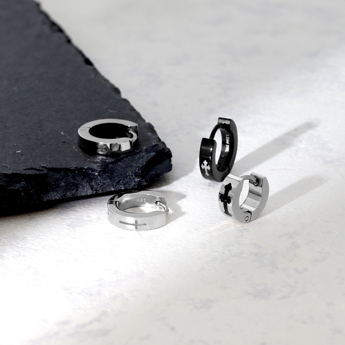 凛 RIN ピアス メンズ ヘリックス フープ ワンタッチリング ステンレス