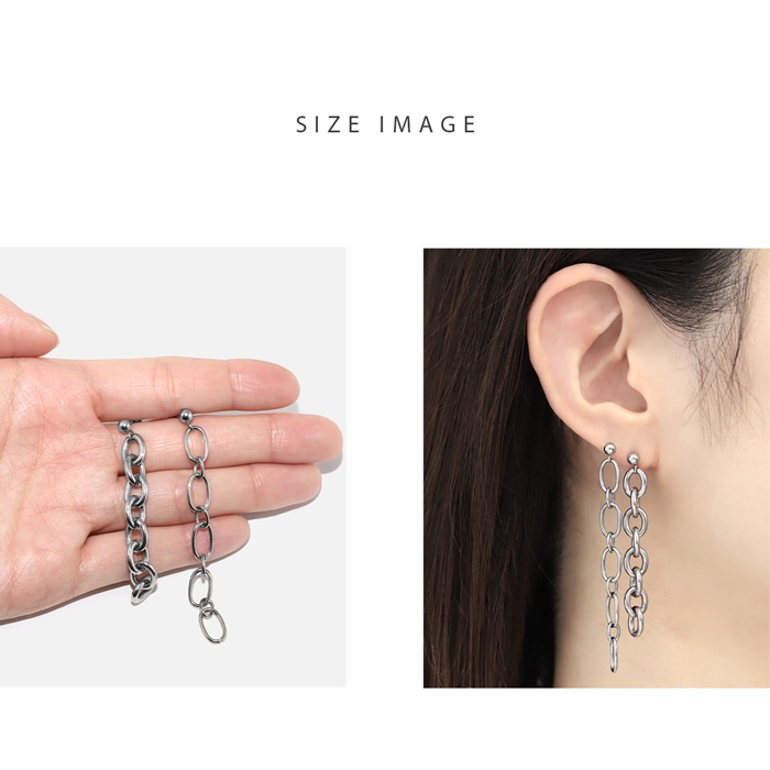 凛 RIN ボディピアス 16G チェーン 鎖 軟骨 スタイリッシュ ストレート