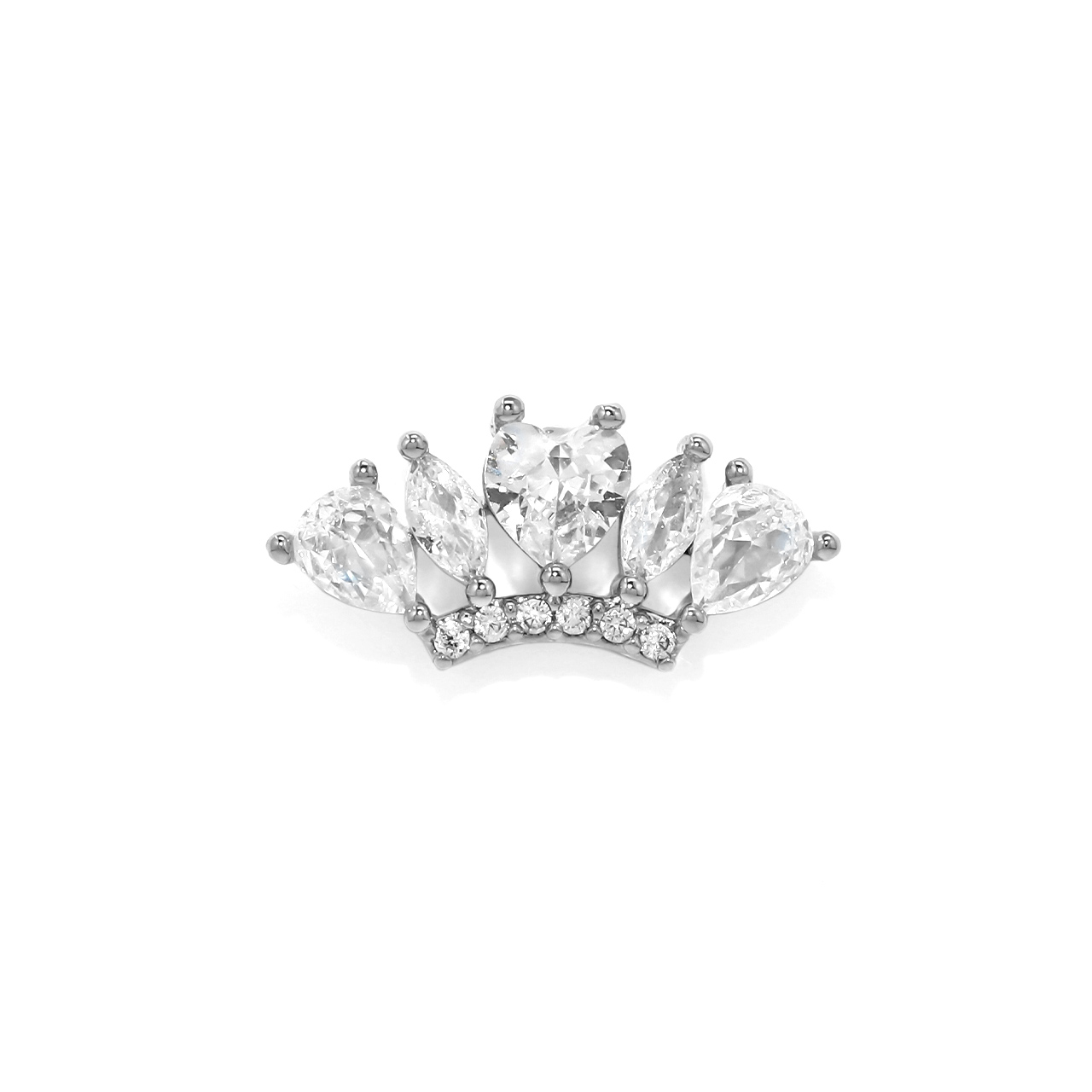 凛 RIN 軟骨ピアス かわいい ボディピアス 16G ジュエル 王冠