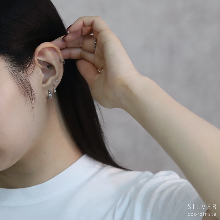 凛 RIN ピアス メンズ かっこいい 片耳用 ワンタッチリング フープ