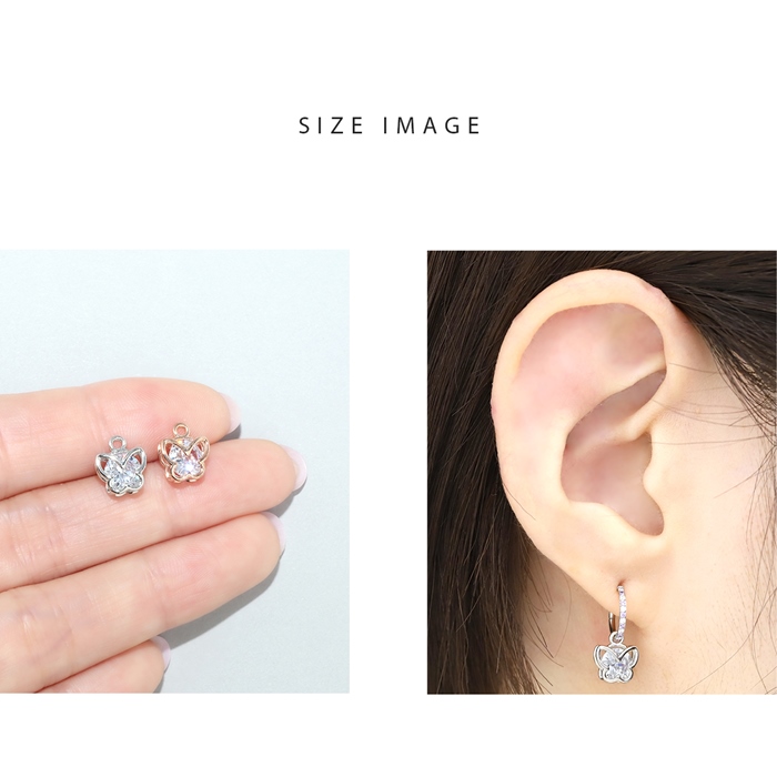 凛 RIN チャーム パーツ 14G 16G 18G ボディピアス カスタム 蝶々