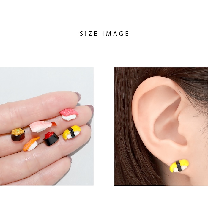 凛 RIN ピアス 寿司 おもしろ 和風 日本 おすし すし 鮨 食品サンプル