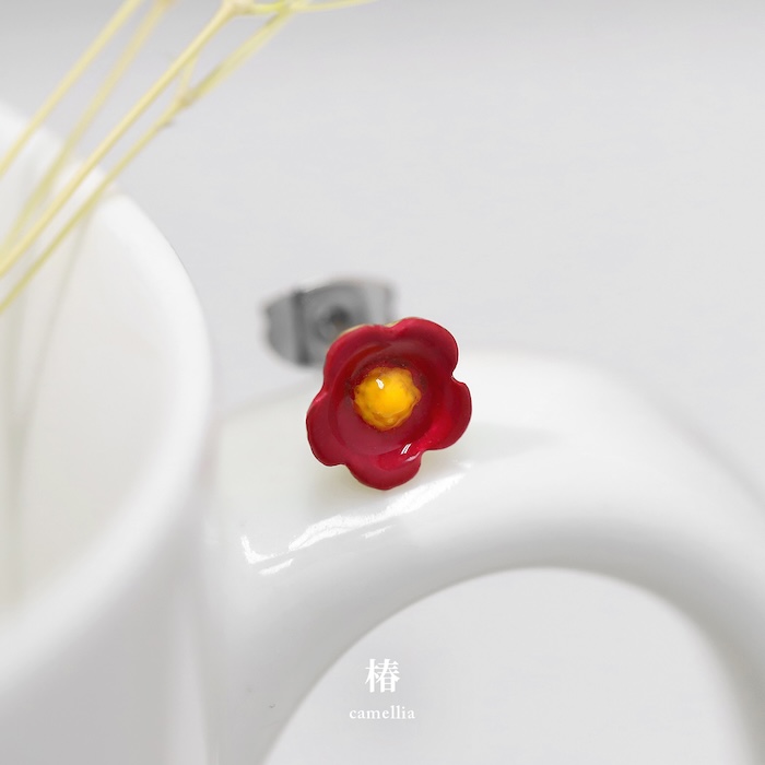 凛 RIN ピアス レディース 花 金木犀 椿 フラワー かわいい 華やか