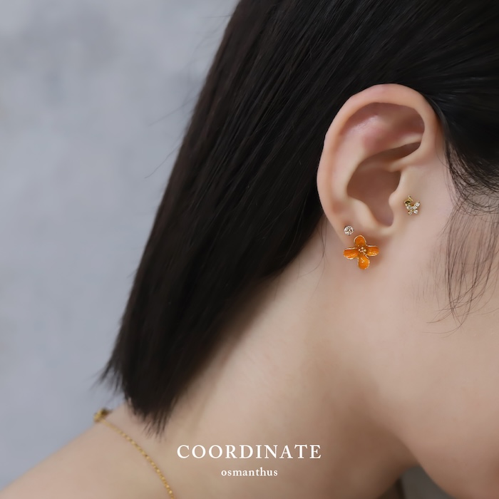 凛 RIN ピアス レディース 花 金木犀 椿 フラワー かわいい 華やか