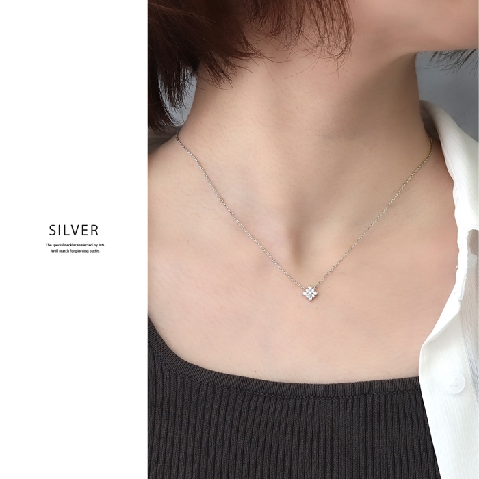 凛 RIN ネックレス キラキラ レディース 可愛い 上品 18金 18K