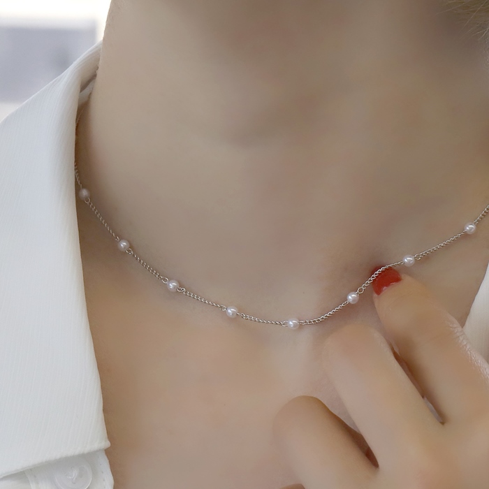 ダイヤ×揺れるパールがオシャレ【SHANEL】ペンダントイヤリング ANEMONE】連なりパールが揺れるロングイヤリング[A]｜SANPO