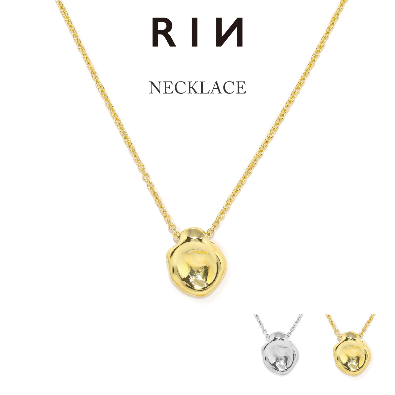 凛 RIN ネックレス レディース チェーン ペンダント 18kコーティング 
