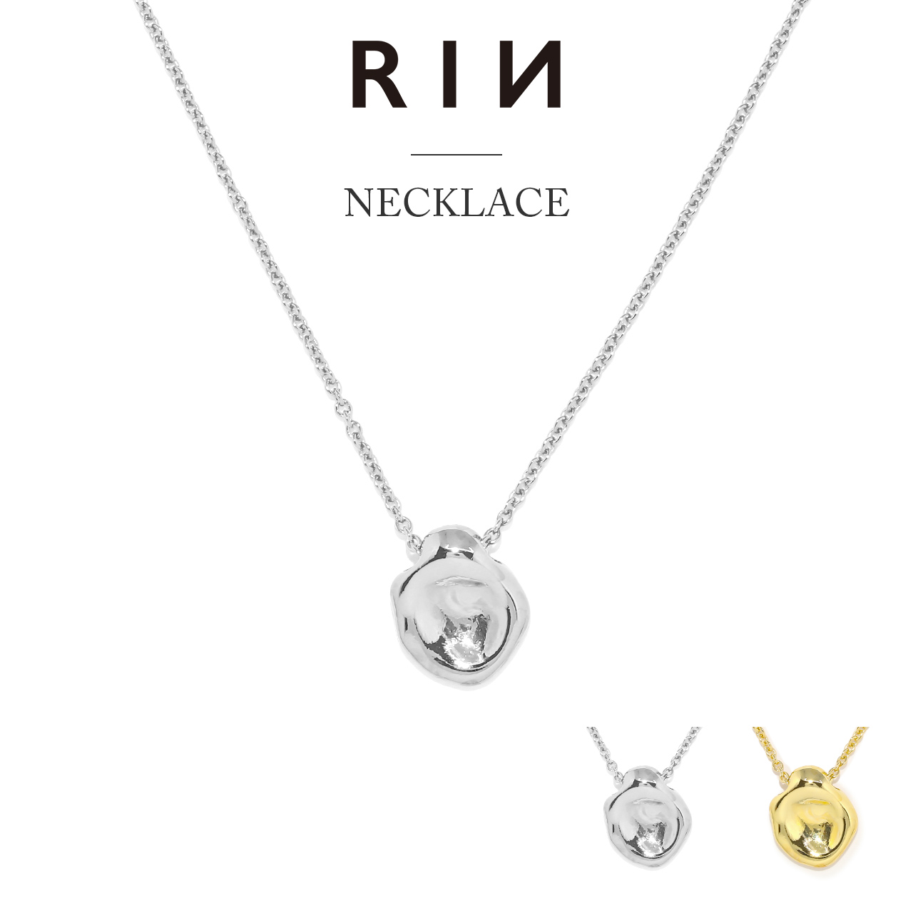 凛 RIN ネックレス レディース チェーン ペンダント 18kコーティング 