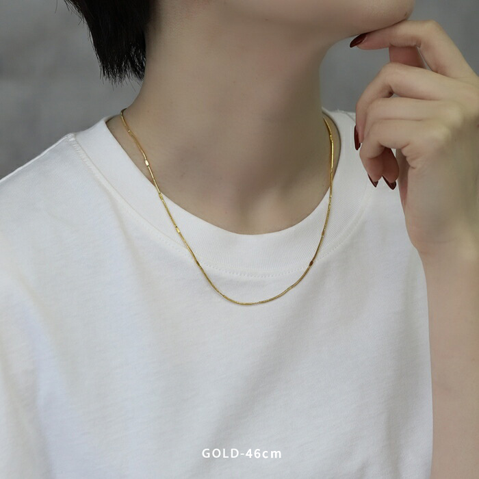 凛 RIN つけっぱなし ネックレス レディース チェーン 46cm 41cm
