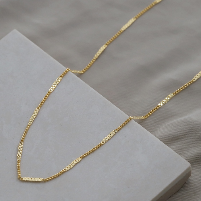 凛 RIN ネックレス レディース ステーション チェーン 喜平 18K