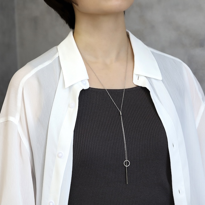 凛 RIN ネックレス 長さ調節 レディース Y字 ラリエット ループタイ