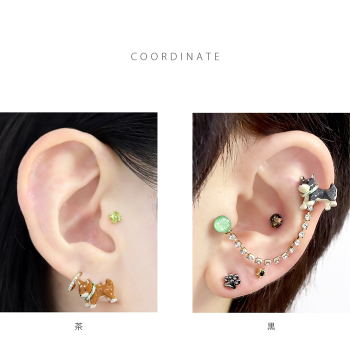 凛 RIN キャッチ 14G 12G ボディピアス 柴犬 大きめ いぬ イヌ ドッグ