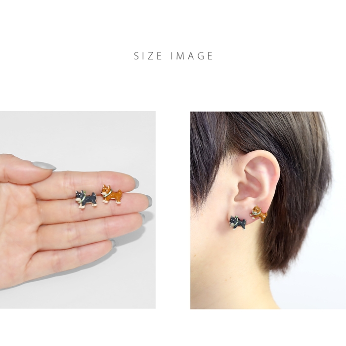 凛 RIN キャッチ 14G 12G ボディピアス 柴犬 大きめ いぬ イヌ ドッグ