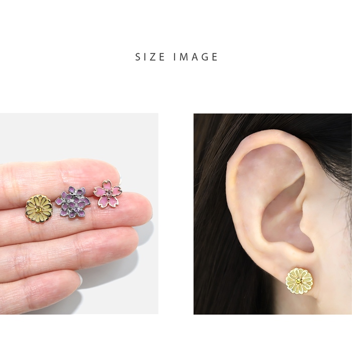 凛 RIN ボディピアス キャッチ 16G 18G 軟骨ピアス 花 桜 紫陽花 菊