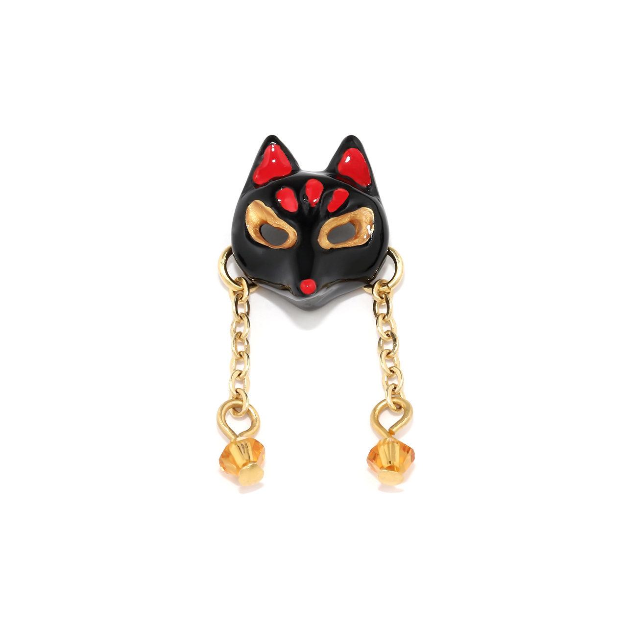 凛 RIN ボディピアス キャッチ 16G 18G 狐 狐面 和風 日本 揺れる