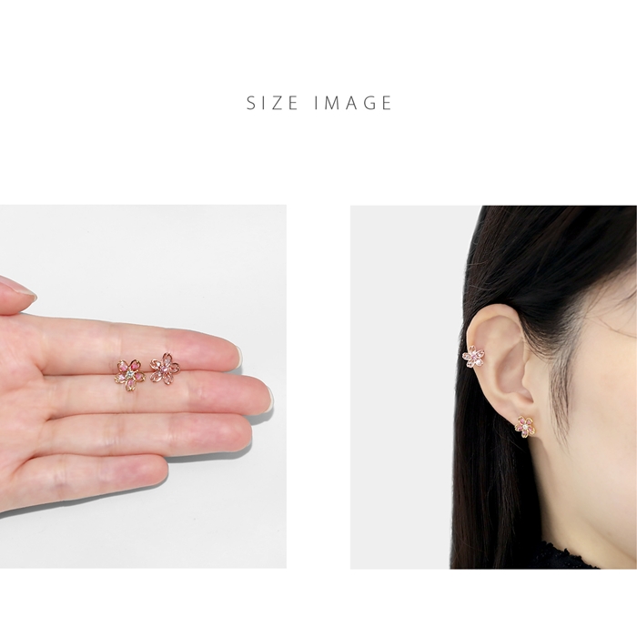 凛 RIN キャッチ ボディピアス 軟骨 14G 12G 16G 18G 和風 桜 さくら