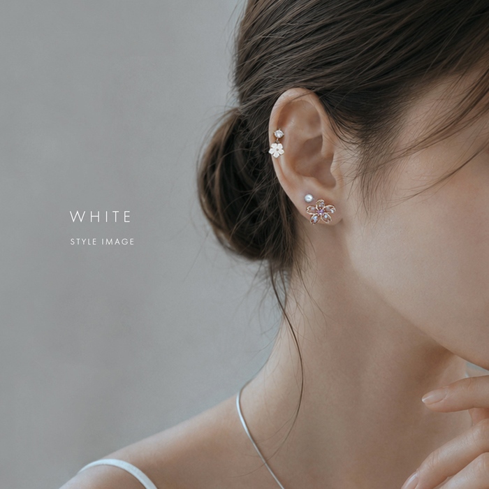 凛 RIN キャッチ ボディピアス 軟骨 14G 12G 16G 18G 和風 桜 さくら