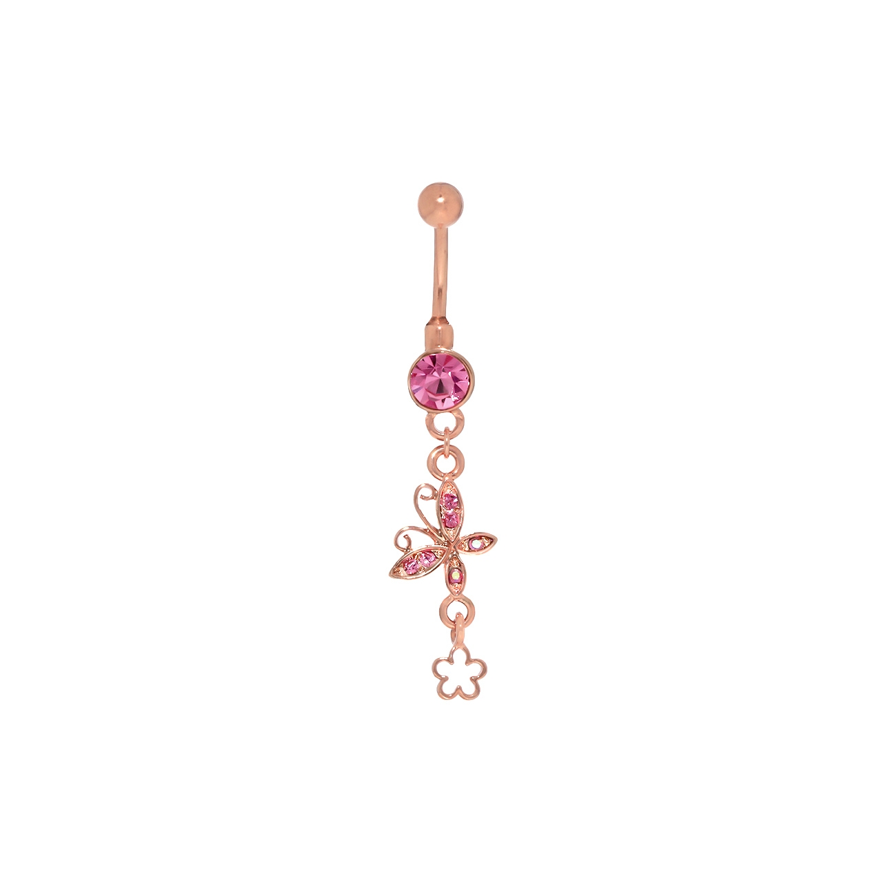 凛 RIN へそピアス ボディピアス 14G 蝶々 バタフライ アニマル バナナ