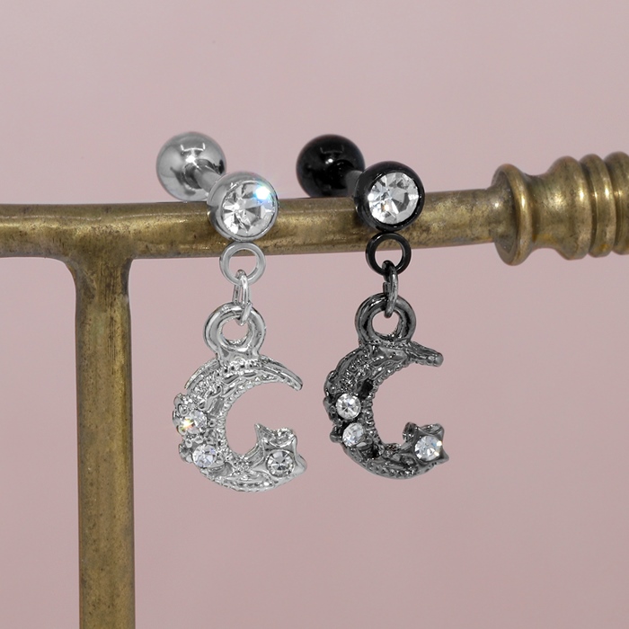 凛 RIN ボディピアス 軟骨 14G 16G 月 ムーン 宇宙 片耳用 金属 凛 RIN ボディピアス 軟骨 14G 16G 月 ムーン 宇宙 片耳用 金属