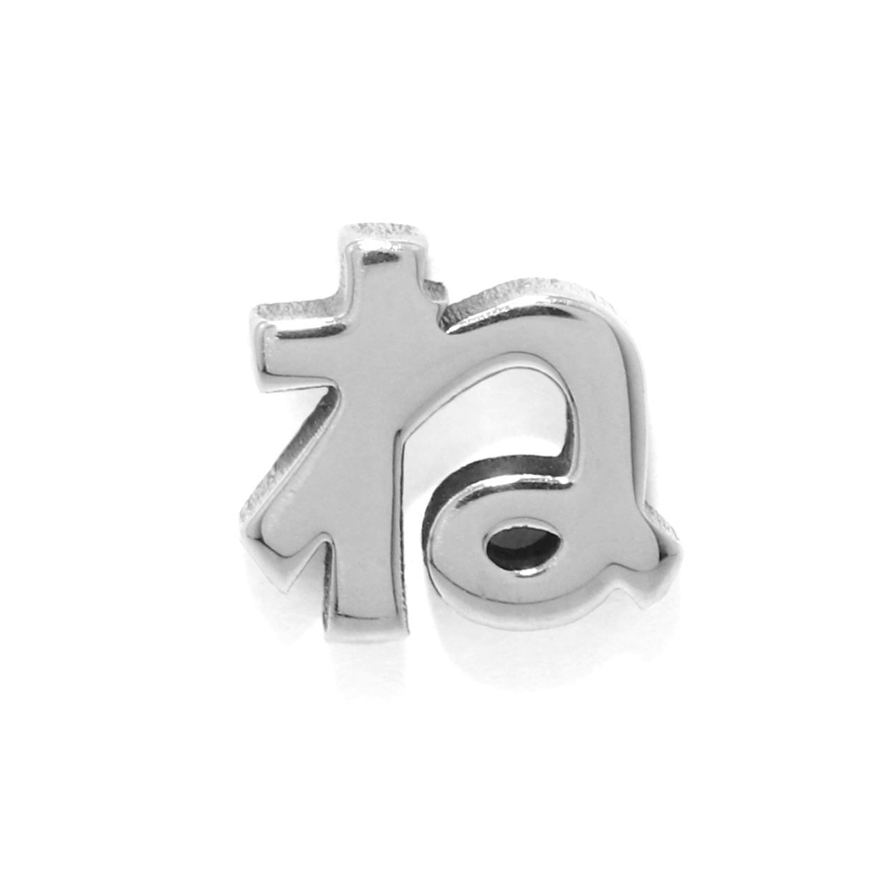 軟骨ピアス 16G ボディピアス ひらがな 文字 イニシャル サージカルステンレス 金属アレルギー対応 片耳用 | 凛 RIN | 24