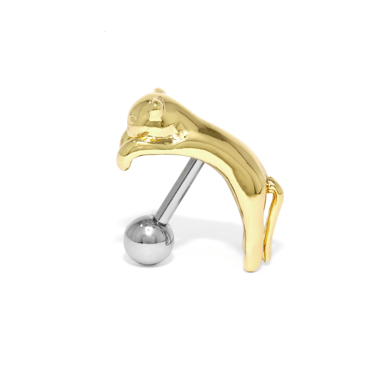 軟骨ピアス 16G ボディピアス ネコ 猫 ねこ かわいい アンテナヘリックス イベント ストレートバーベル ピアス サージカルステンレス 片耳用 | 凛 RIN | 03