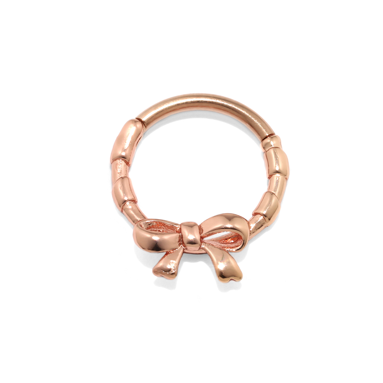 軟骨ピアス 16G ボディピアス リボン フープ セグメントリング サージカルステンレス レディース 片耳用 | 凛 RIN | 02