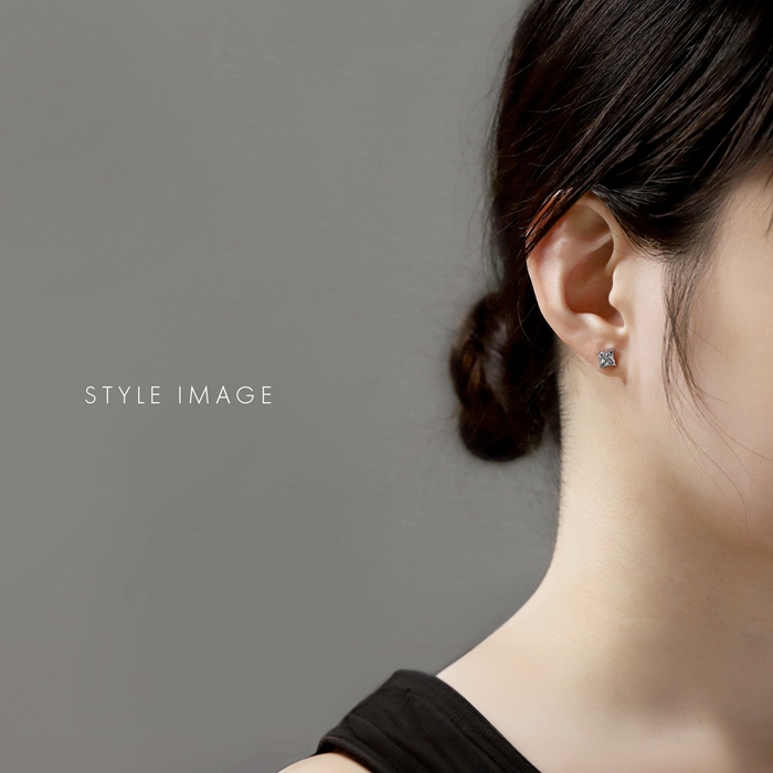 軟骨ピアス 16G ボディピアス スクエア 四角 シンプル スタイリッシュ ストレートバーベル サージカルステンレス 片耳用 | 凛 RIN | 04