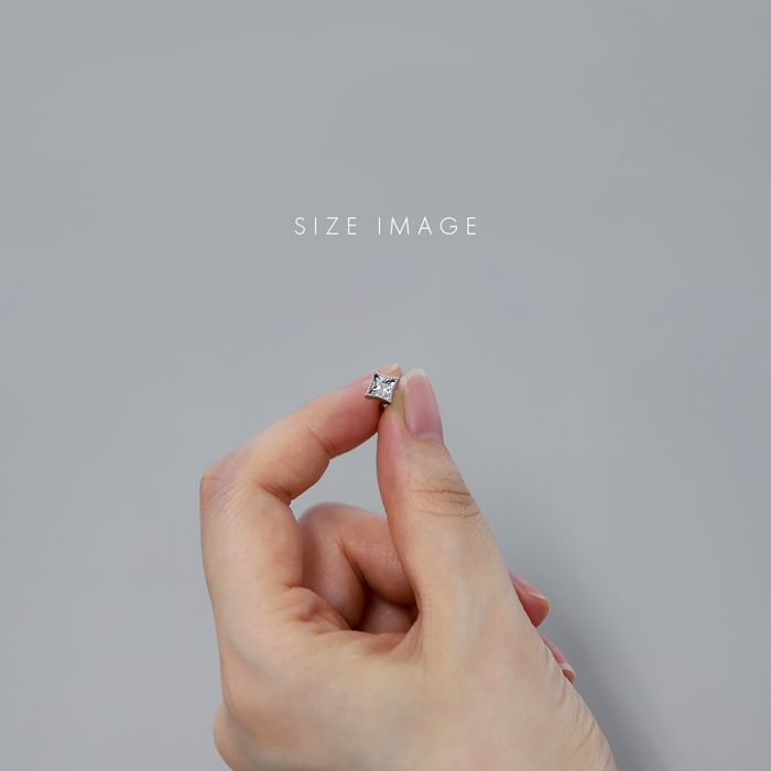 軟骨ピアス 16G ボディピアス スクエア 四角 シンプル スタイリッシュ ストレートバーベル サージカルステンレス 片耳用 | 凛 RIN | 05