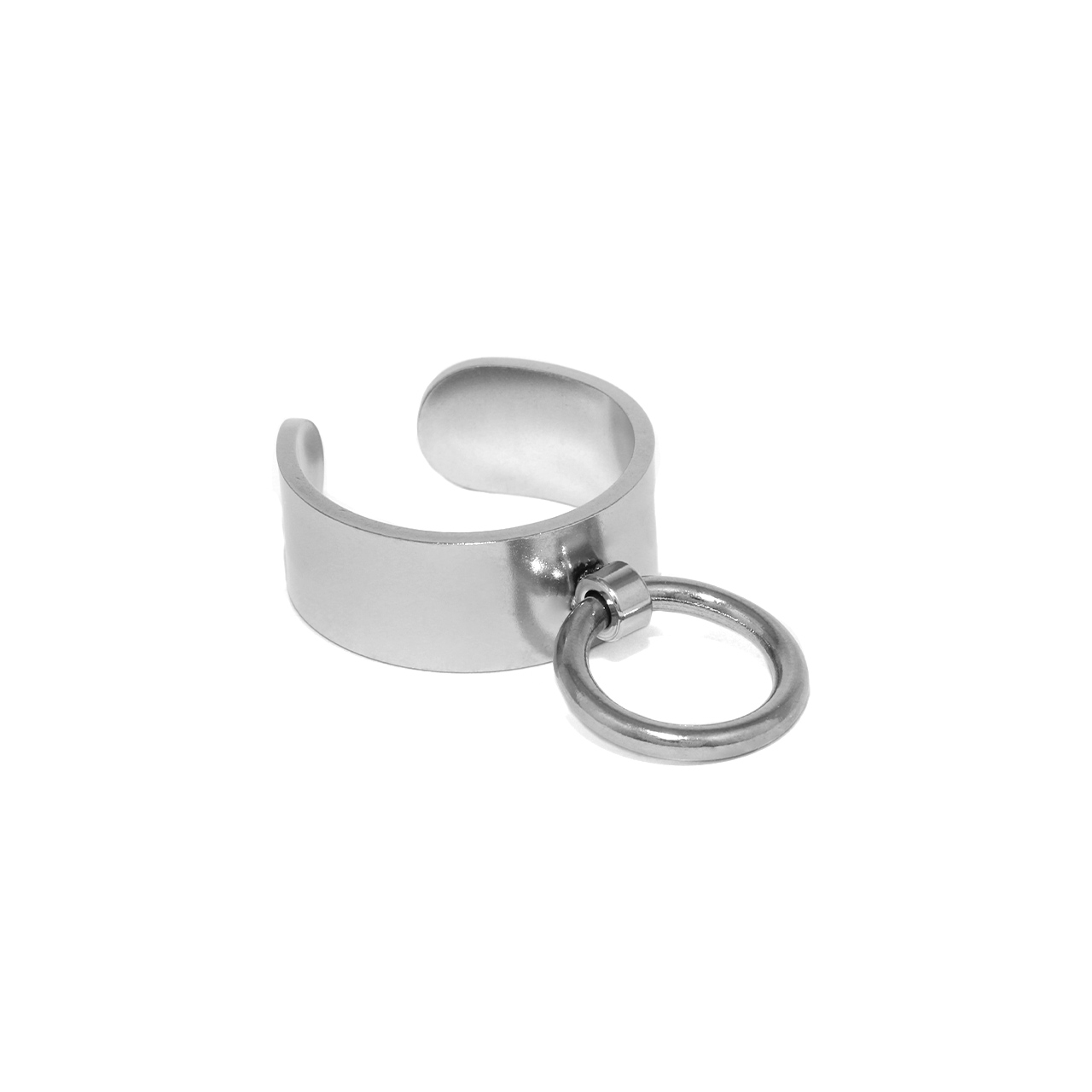 リング 指輪 オープンリング メンズ 幅広 13号 18号 リングノブ リングプル サージカルステンレス | 凛 RIN | 01