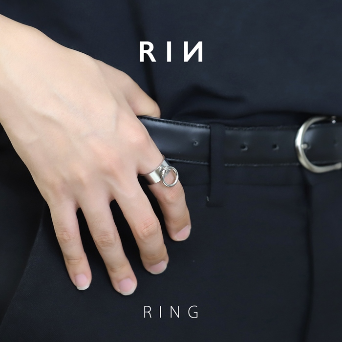 リング 指輪 オープンリング メンズ 幅広 13号 18号 リングノブ リングプル サージカルステンレス | 凛 RIN