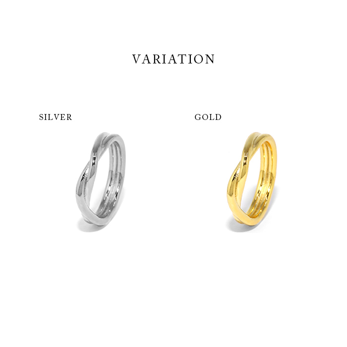 指輪 レディース リング ツイン ツイストクロス 交差 おしゃれ 18金 18Kコーティング 30代 40代 50代 | 凛 RIN | 09