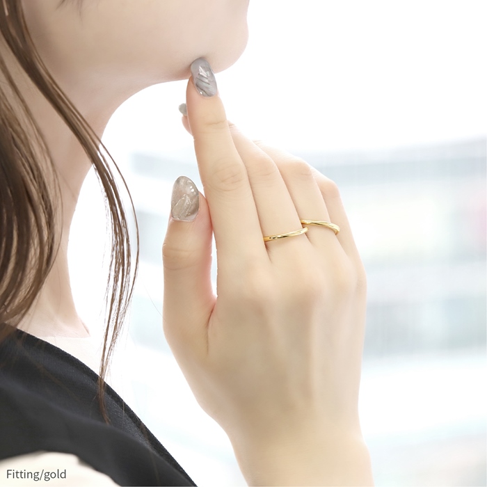 凛 RIN 指輪 レディース リング 2連 ダブルフィンガー シンプル