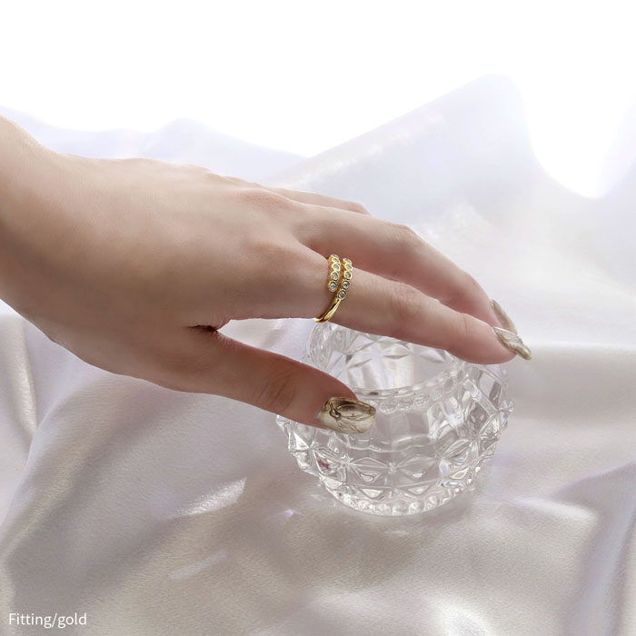 凛 RIN 指輪 レディース リング オープン 18kコーティング 18金