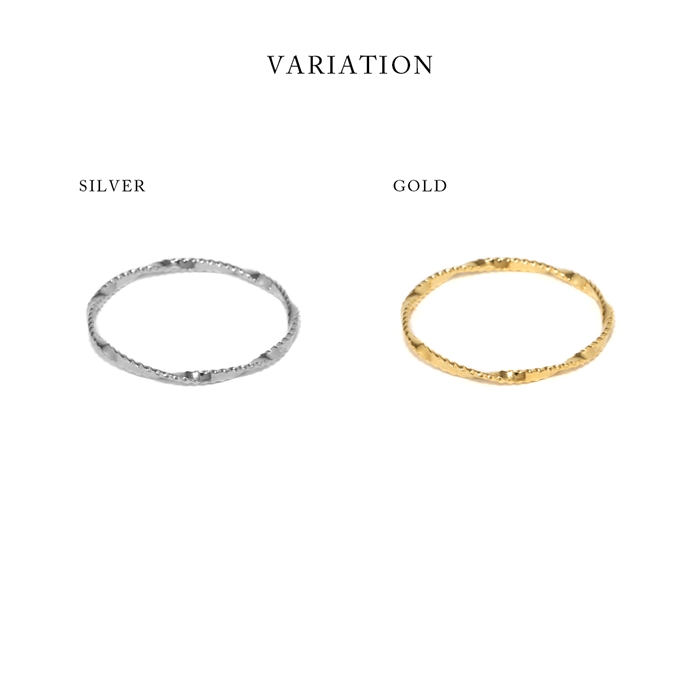 指輪 レディース リング 細い 華奢 ねじり ツイスト 可愛い おしゃれ 18Kコーティング 18金 人差し指 | 凛 RIN | 09