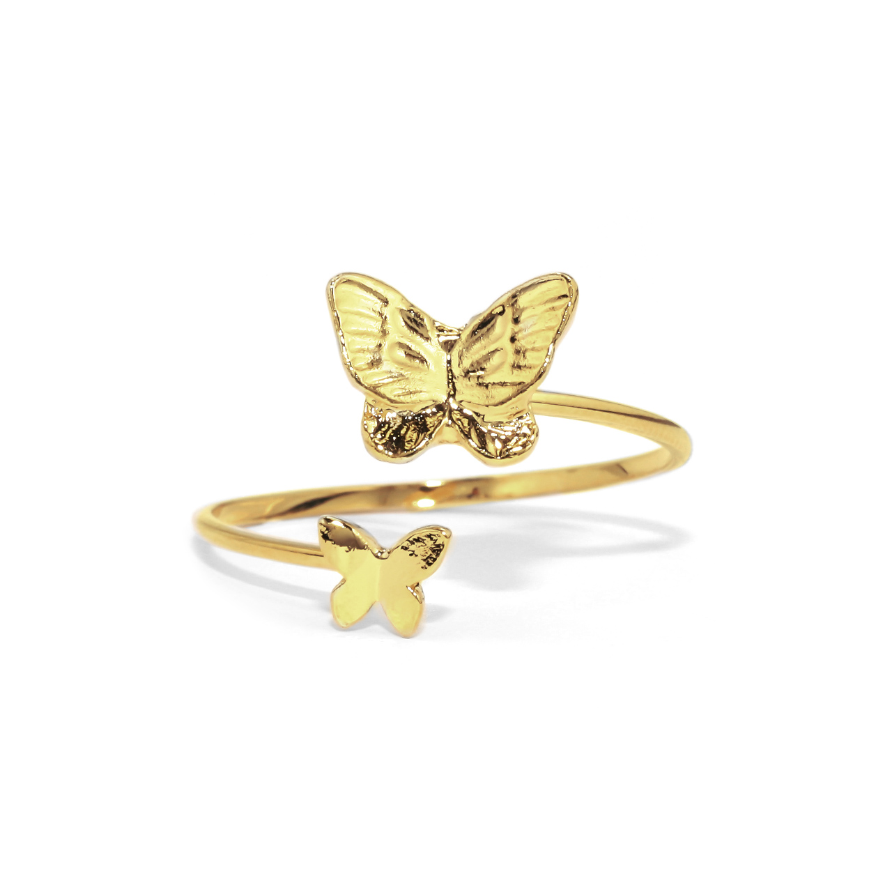 指輪 レディース リング 蝶 蝶々 バタフライ オープンリング 可愛い おしゃれ 細い 華奢 調節 40代 50代 | 凛 RIN | 02