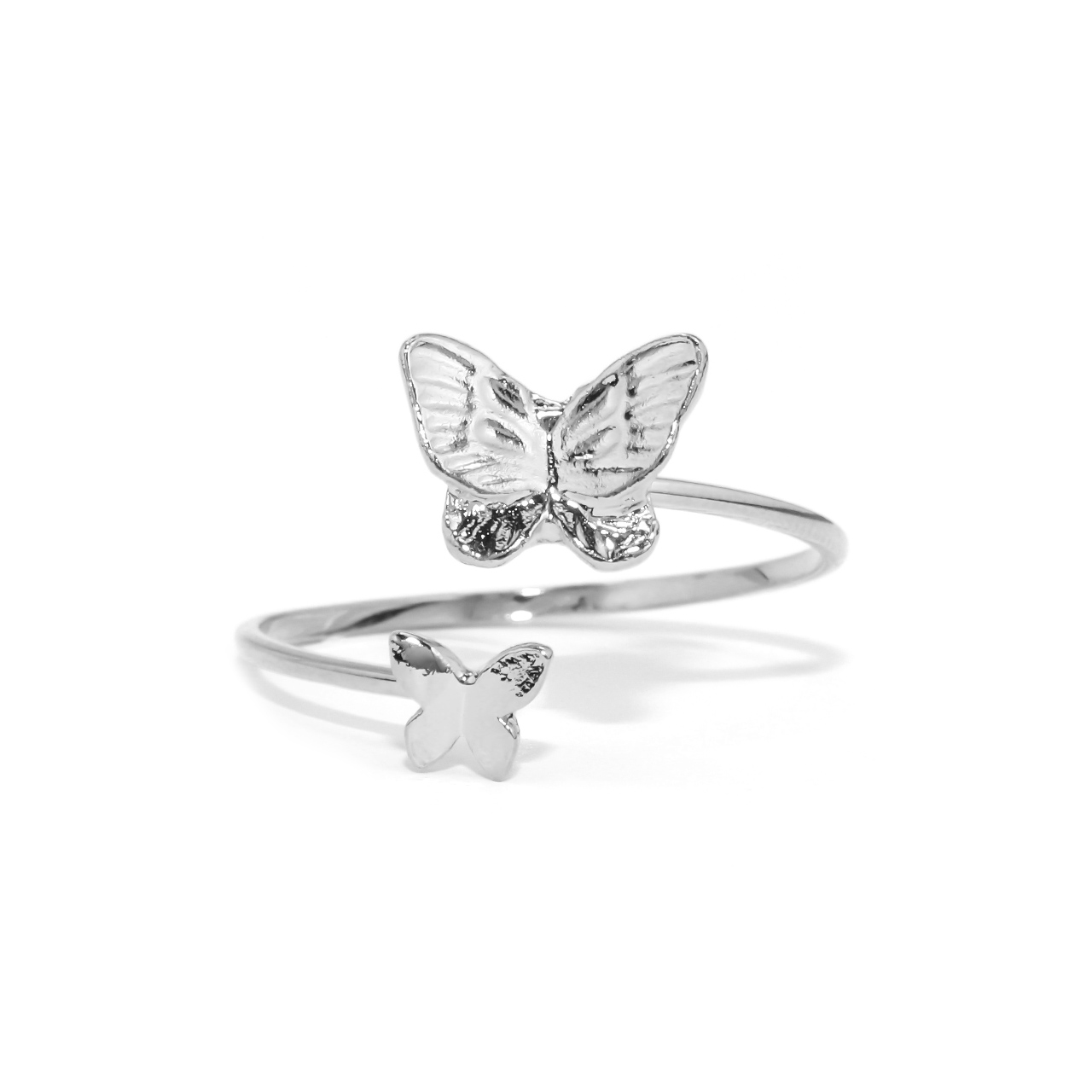 指輪 レディース リング 蝶 蝶々 バタフライ オープンリング 可愛い おしゃれ 細い 華奢 調節 40代 50代 | 凛 RIN | 01