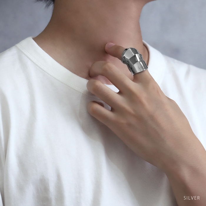 アーマーリング 指輪 リング 鎧 甲冑 騎士 ユニセックスデザイン 15号 スタイリッシュ ハード メンズ | 凛 RIN | 10