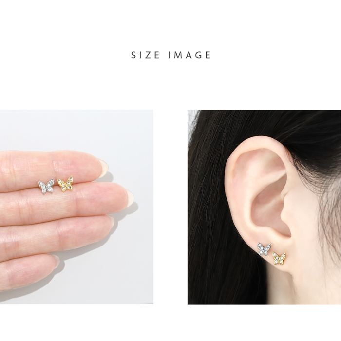 凛 RIN ボディピアス 蝶々 トラガス 14G 16G 軟骨ピアス バタフライ