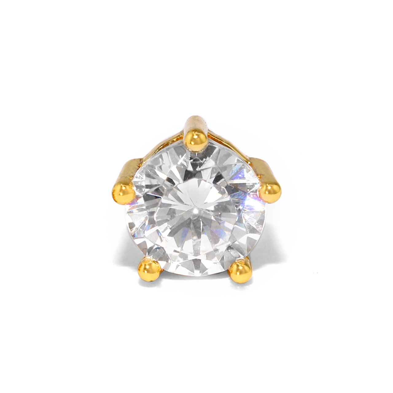 ゴールドの球体デザイン片耳用ピアス K18イエローゴールド ボールピアス 10mm | 高品質 金・プラチナ