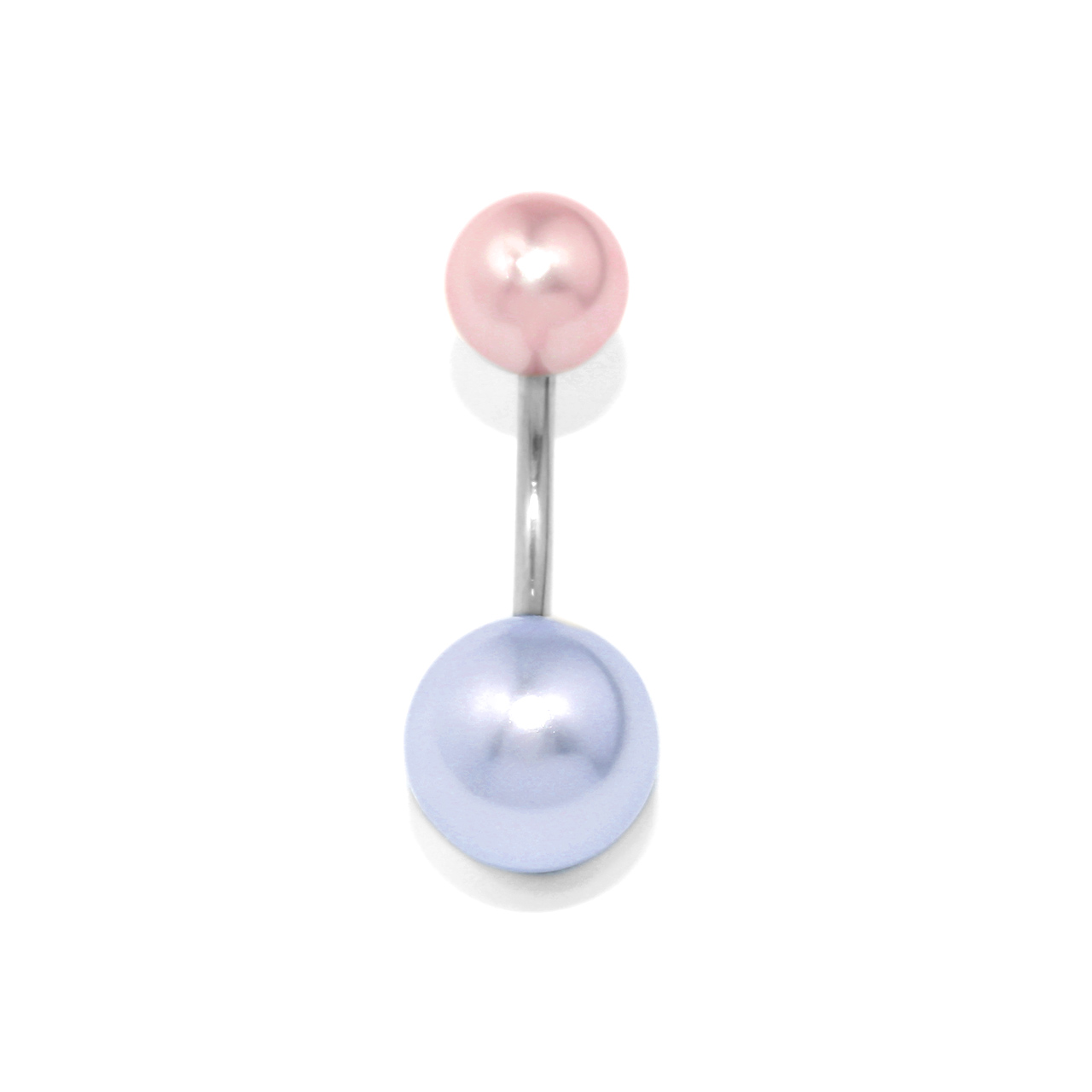 凛 RIN へそピアス 14G 16G 18G ボディピアス パール カーブバーベル